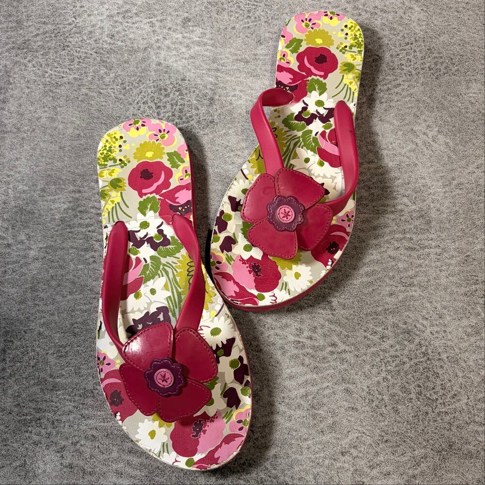 Vera Bradley Floral Pink Flip Flops